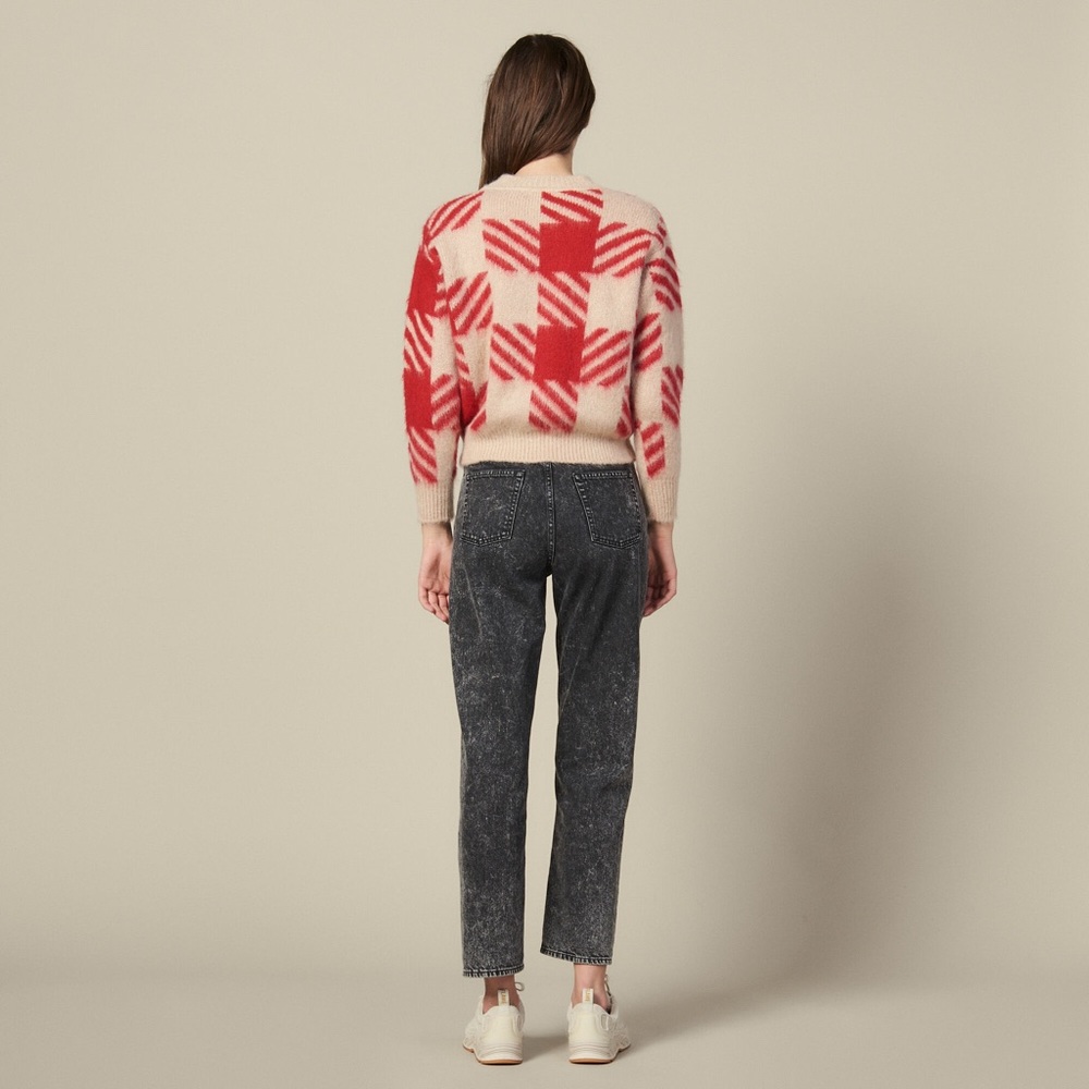 Sandro checked jacquard sweater - Picture 3 of 8